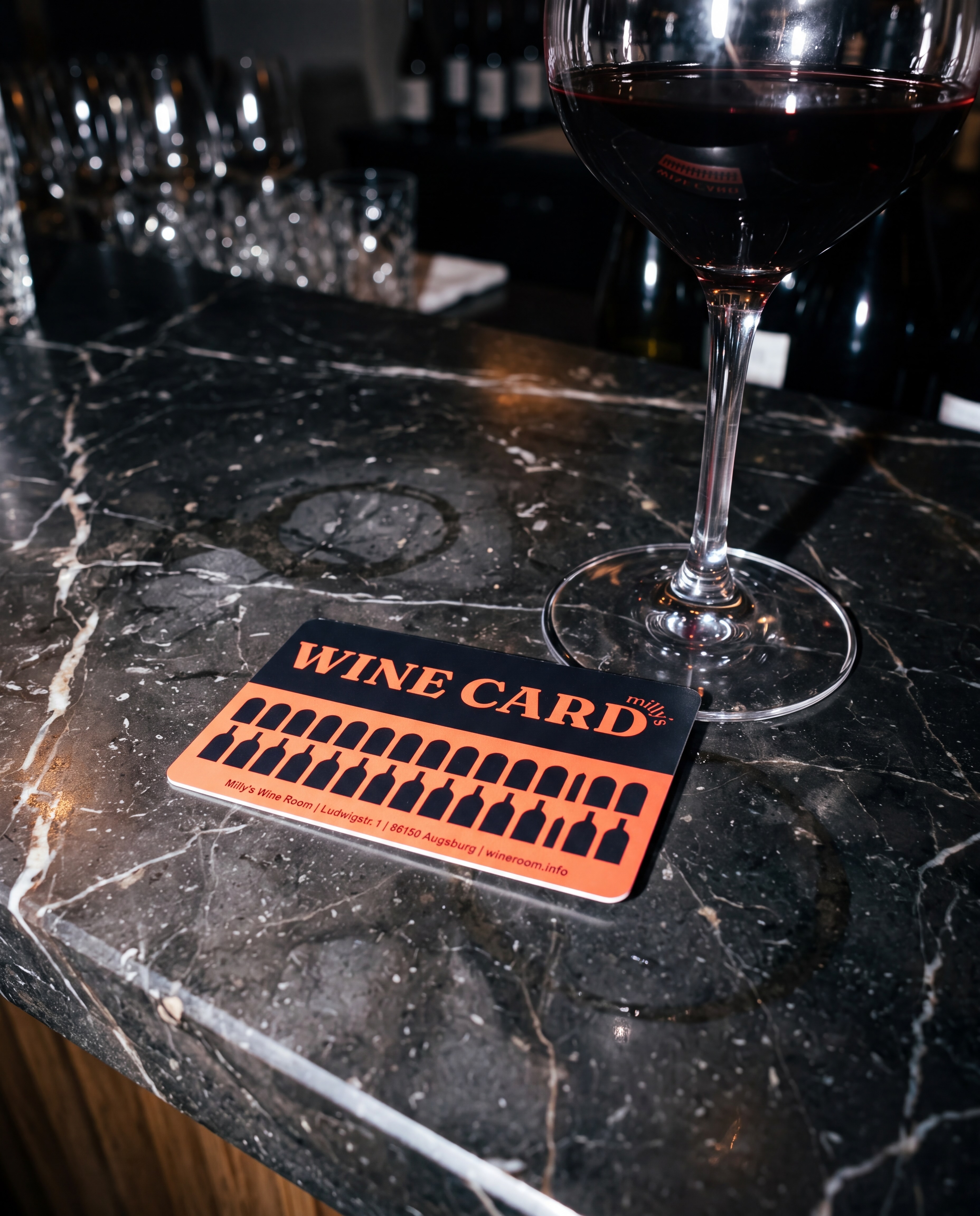 Milly's Wine Card, Wine Card
