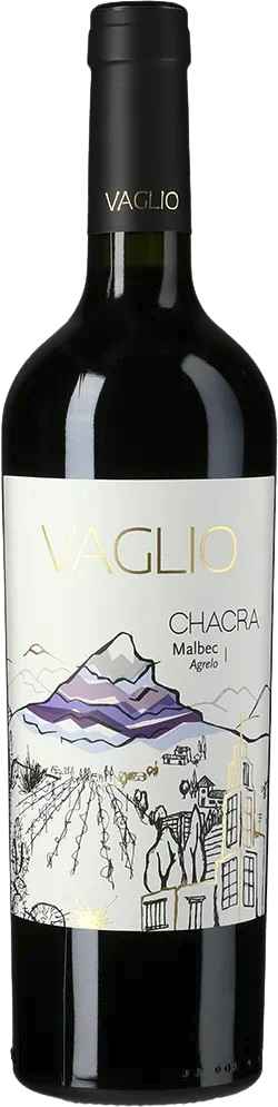 Flasche Vaglio Chacra Malbec 2021, Rotwein